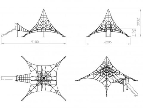 Köispüramiid “Sebra” koos liumäega Ronimispüramiidid Gardenistas.eu 7
