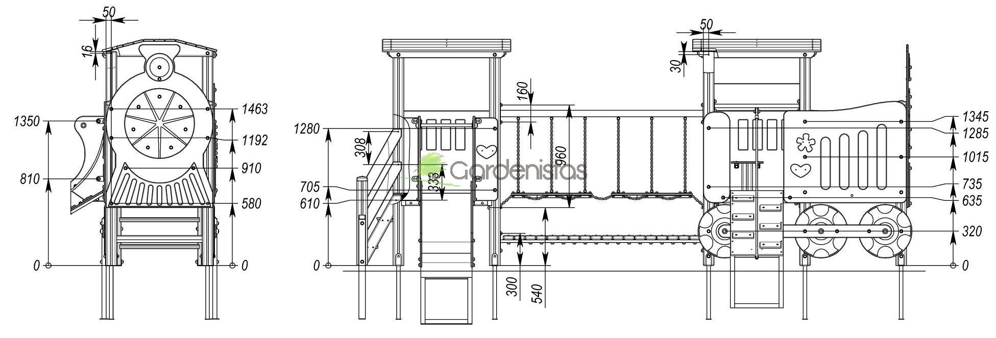 Mänguväljak T503M Mänguväljakud 2-6 a. 12 Mänguväljak T503M Mänguväljakud 2-6 a. Gardenistas.eu 12