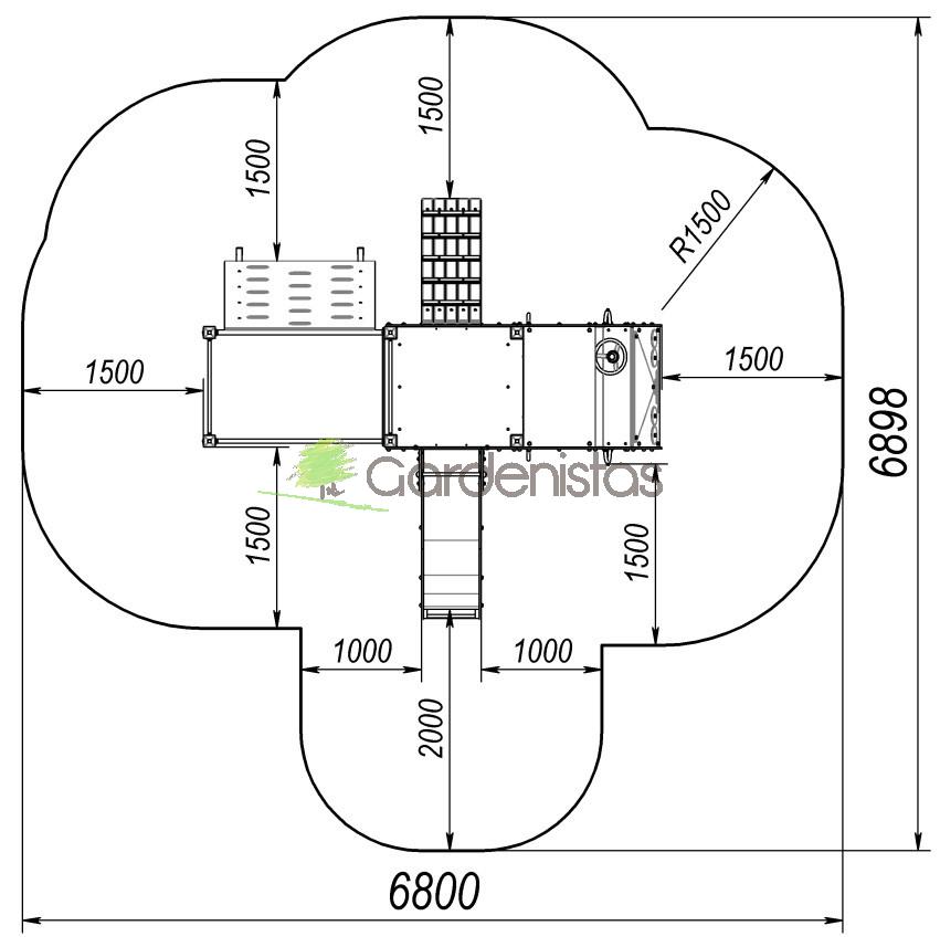 Mänguväljak TE509 Mänguväljakud 2-6 a. 4 Mänguväljak TE509 Mänguväljakud 2-6 a. Gardenistas.eu 4