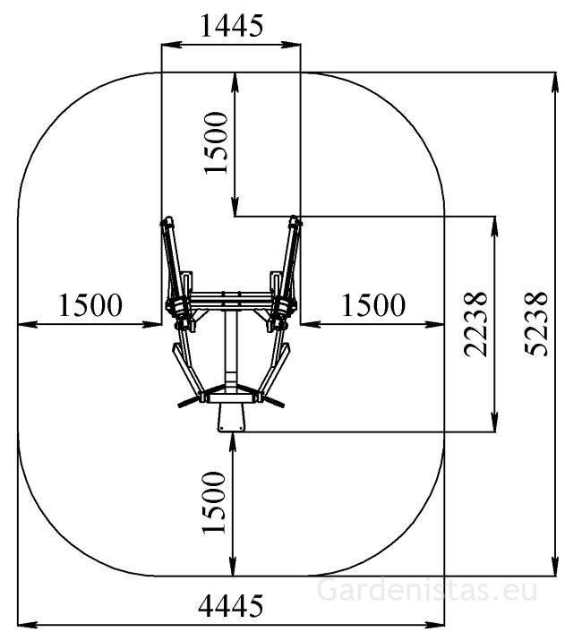Välijõusaali seljalihaste treeningseade KF-805-S Välijõusaali treeningseadmed KF seeria 5 Välijõusaali seljalihaste treeningseade KF-805-S Välijõusaali treeningseadmed KF seeria Gardenistas.eu 5
