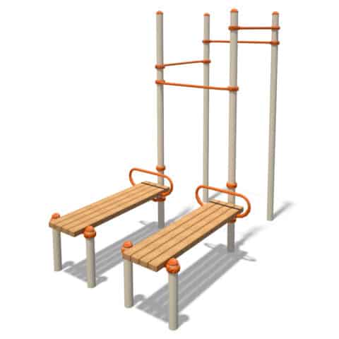 S-831.2 Workout Complex (with 2 inclined benches) Treeningkompleks Gardenistas.eu 3
