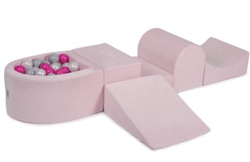 Minipallimerega – mängukomplekt (roosa)+100 palli Pallimeri Gardenistas.eu 3