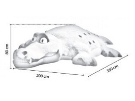 3D kujund Krokodill – 200 x 360 cm 3D kummist kujundid Gardenistas.eu 4