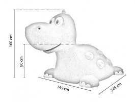 3D kujund Dinosaurus – 145 x 345 cm 3D kummist kujundid Gardenistas.eu 4