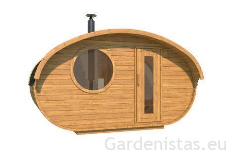 Ovaalsaun VÄIKE PURAVIK kahe ruumiga Ovaalsed saunad Gardenistas.eu 7