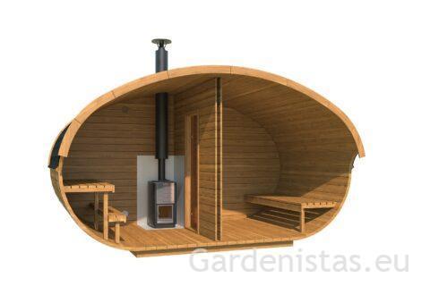 Ovaalsaun VÄIKE PURAVIK kahe ruumiga Ovaalsed saunad Gardenistas.eu 8