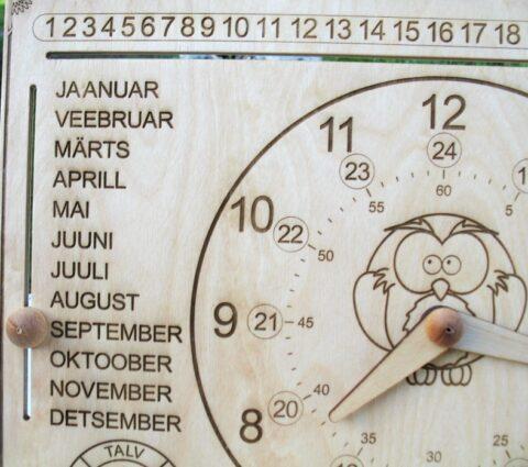 Laste kalender, kell, ilmajaam Kellad Gardenistas.eu 9