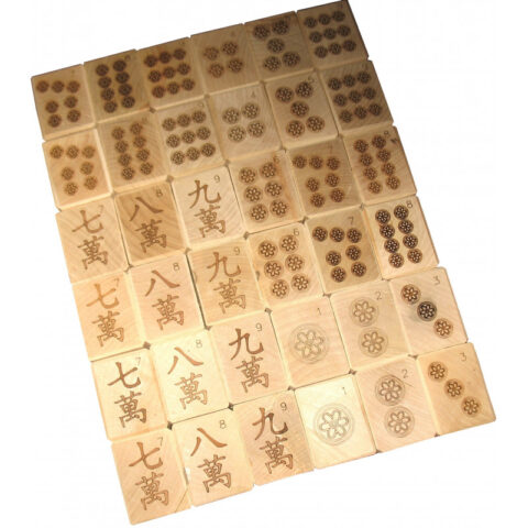 Mahjong klotsid puidust (144 tk) Mänguasjad Gardenistas.eu 3