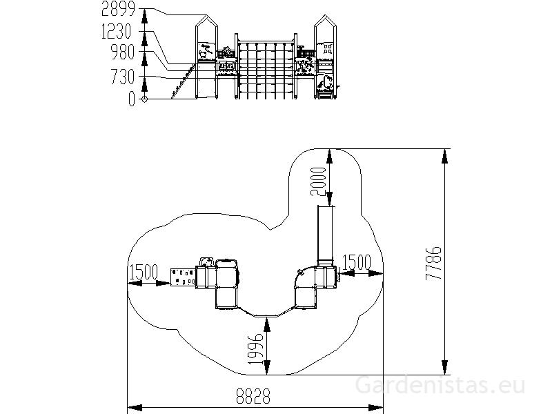 Mänguväljak LK110 Mänguväljakud 2-6 a. 7 Mänguväljak LK110 Mänguväljakud 2-6 a. Gardenistas.eu 7
