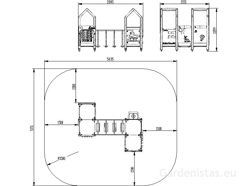 Mänguväljak LK308 Mänguväljakud 2-6 a. 5 Mänguväljak LK308 Mänguväljakud 2-6 a. Gardenistas.eu 5