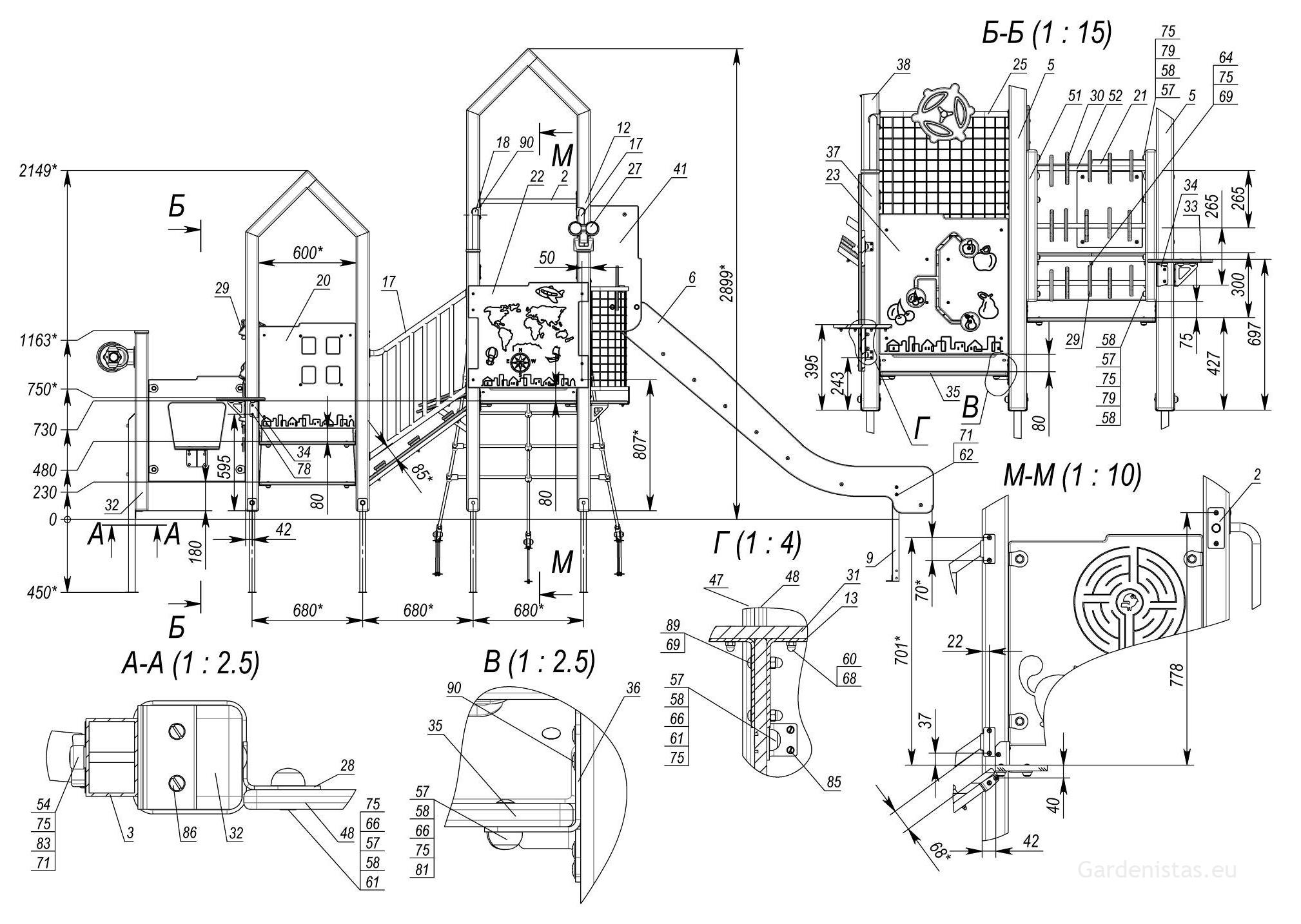 Mänguväljak LK101 Mänguväljakud 2-6 a. 4 Mänguväljak LK101 Mänguväljakud 2-6 a. Gardenistas.eu 4