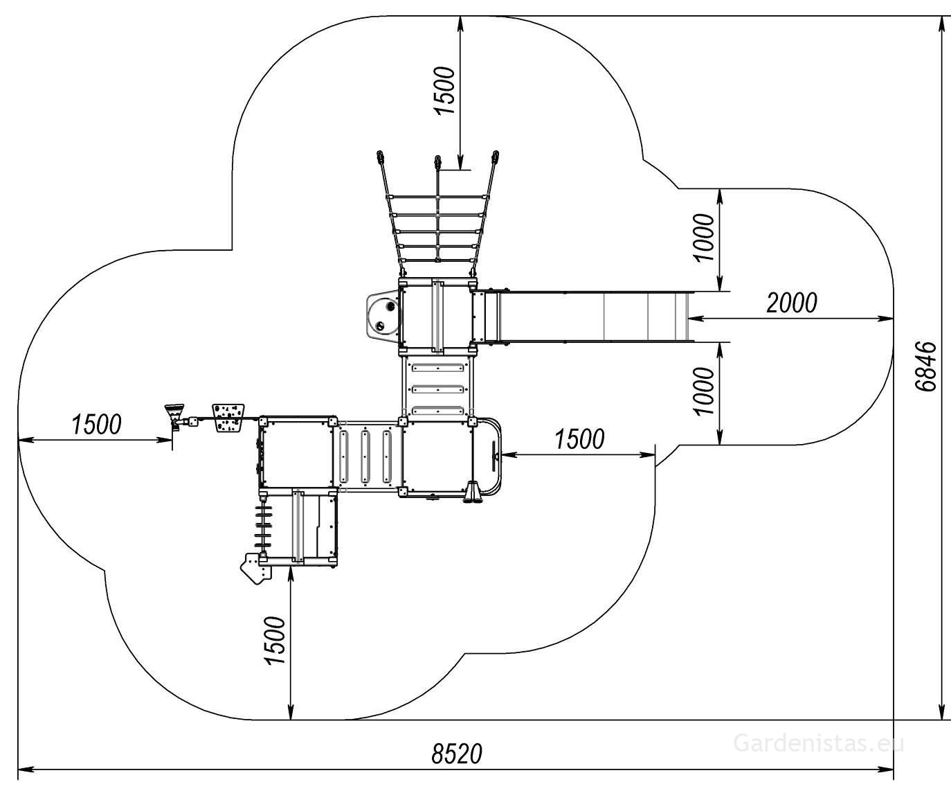 Mänguväljak LK101 Mänguväljakud 2-6 a. 5 Mänguväljak LK101 Mänguväljakud 2-6 a. Gardenistas.eu 5