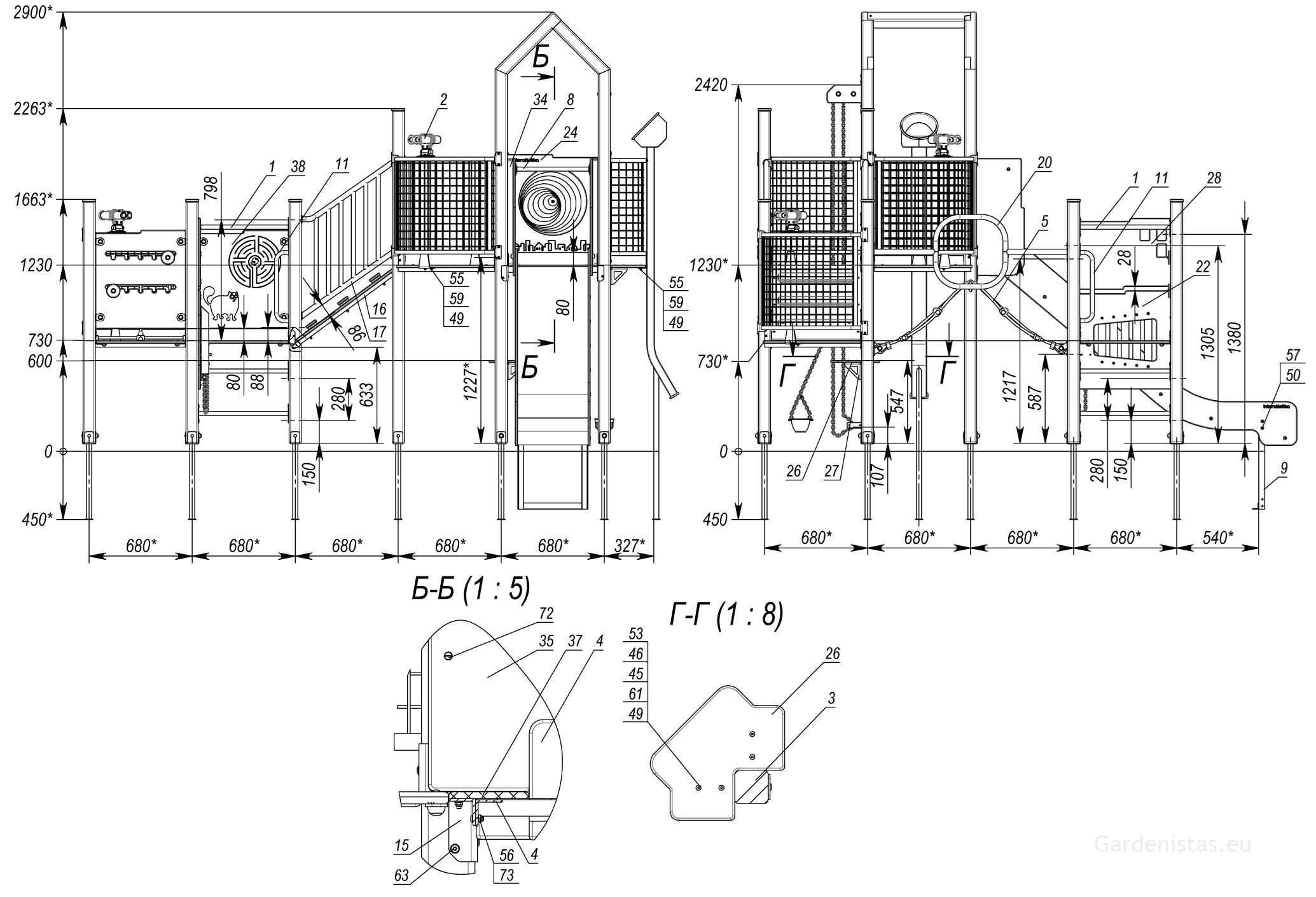 Mänguväljak LK113 Mänguväljakud 2-6 a. 4 Mänguväljak LK113 Mänguväljakud 2-6 a. Gardenistas.eu 4