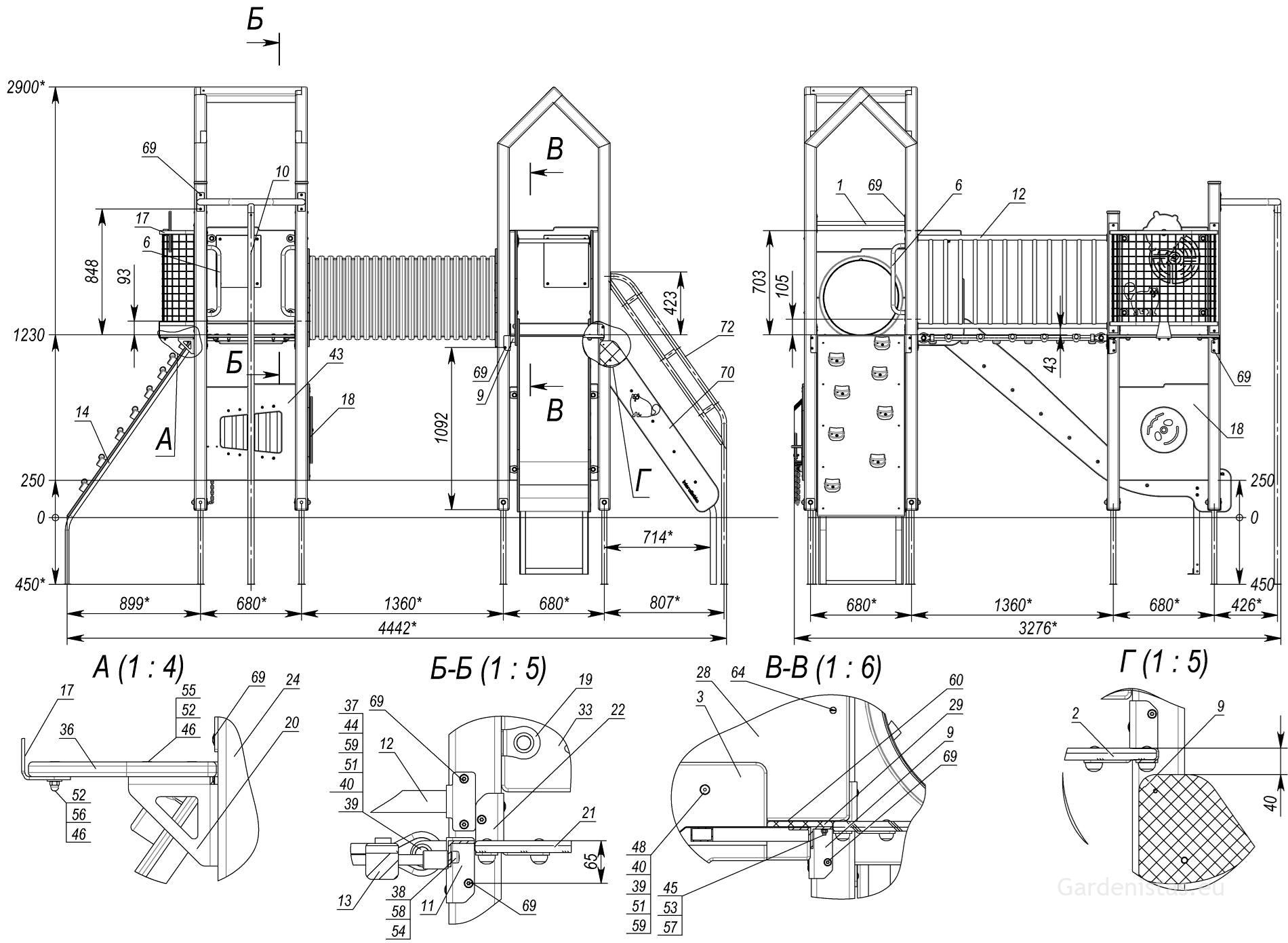 Mänguväljak LK114 Mänguväljakud 2-6 a. 3 Mänguväljak LK114 Mänguväljakud 2-6 a. Gardenistas.eu 3