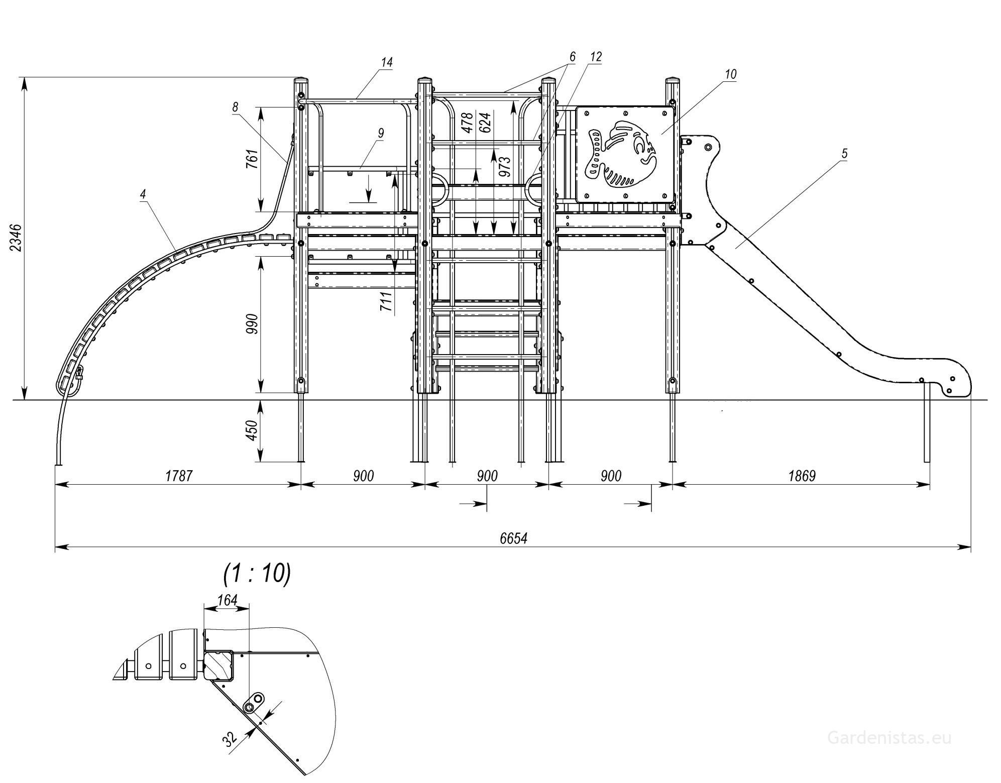 Mänguväljak TE919 Mänguväljakud 3-12 a. 9 Mänguväljak TE919 Mänguväljakud 3-12 a. Gardenistas.eu 9