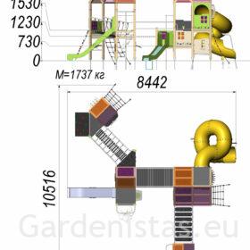 Mänguväljak TE942 Mänguväljakud 3-12 a. 2 Mänguväljak TE942 Mänguväljakud 3-12 a. Gardenistas.eu 2