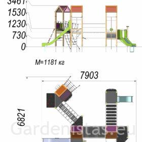 Mänguväljak TE943 Mänguväljakud 3-12 a. 2 Mänguväljak TE943 Mänguväljakud 3-12 a. Gardenistas.eu 2