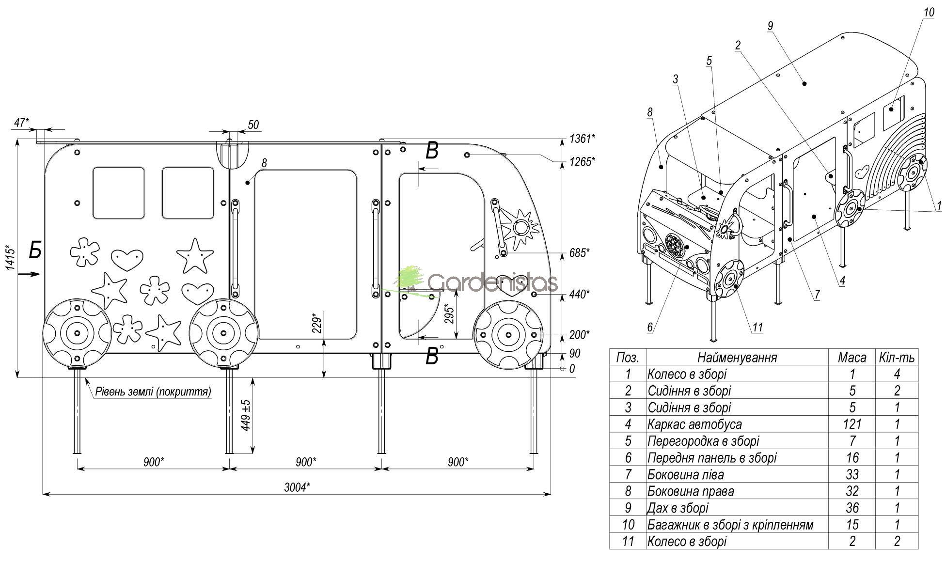 Mänguväljak T511 Mänguväljakud 2-6 a. 9 Mänguväljak T511 Mänguväljakud 2-6 a. Gardenistas.eu 9