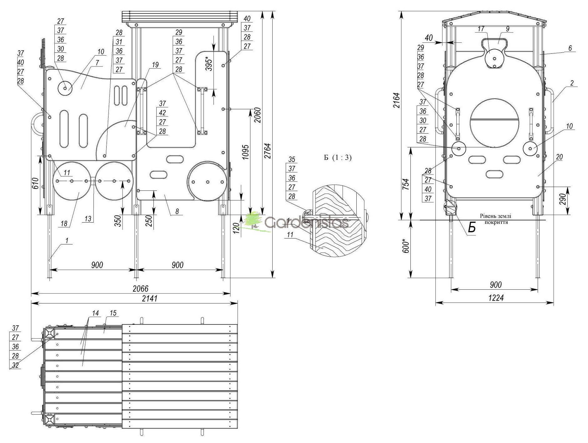 Mänguväljak T510 Mänguväljakud 2-6 a. 3 Mänguväljak T510 Mänguväljakud 2-6 a. Gardenistas.eu 3