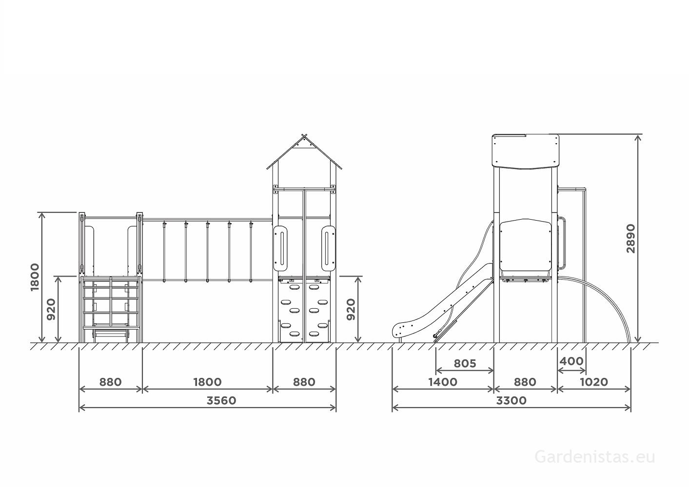 Mänguväljak UUG001 Mänguväljakud 2-6 a. 3 Mänguväljak UUG001 Mänguväljakud 2-6 a. Gardenistas.eu 3