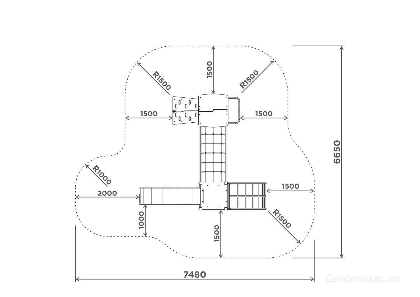 Mänguväljak UUG002 Mänguväljakud 2-6 a. 4 Mänguväljak UUG002 Mänguväljakud 2-6 a. Gardenistas.eu 4