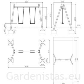 Kiigeraam IGZS00 Kiigeraamid 2 Kiigeraam IGZS00 Kiigeraamid Gardenistas.eu 2