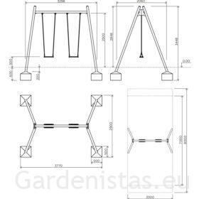 Kiigeraam IGZS01 Kiigeraamid 2 Kiigeraam IGZS01 Kiigeraamid Gardenistas.eu 2