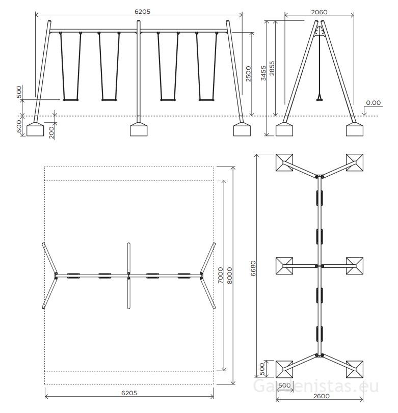 Kiigeraam IGZD01 Kiigeraamid 2 Kiigeraam IGZD01 Kiigeraamid Gardenistas.eu 2