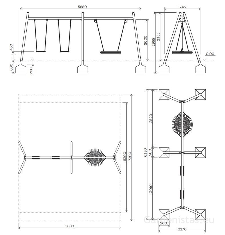Kiigeraam IGZD02 Kiigeraamid 3 Kiigeraam IGZD02 Kiigeraamid Gardenistas.eu 3