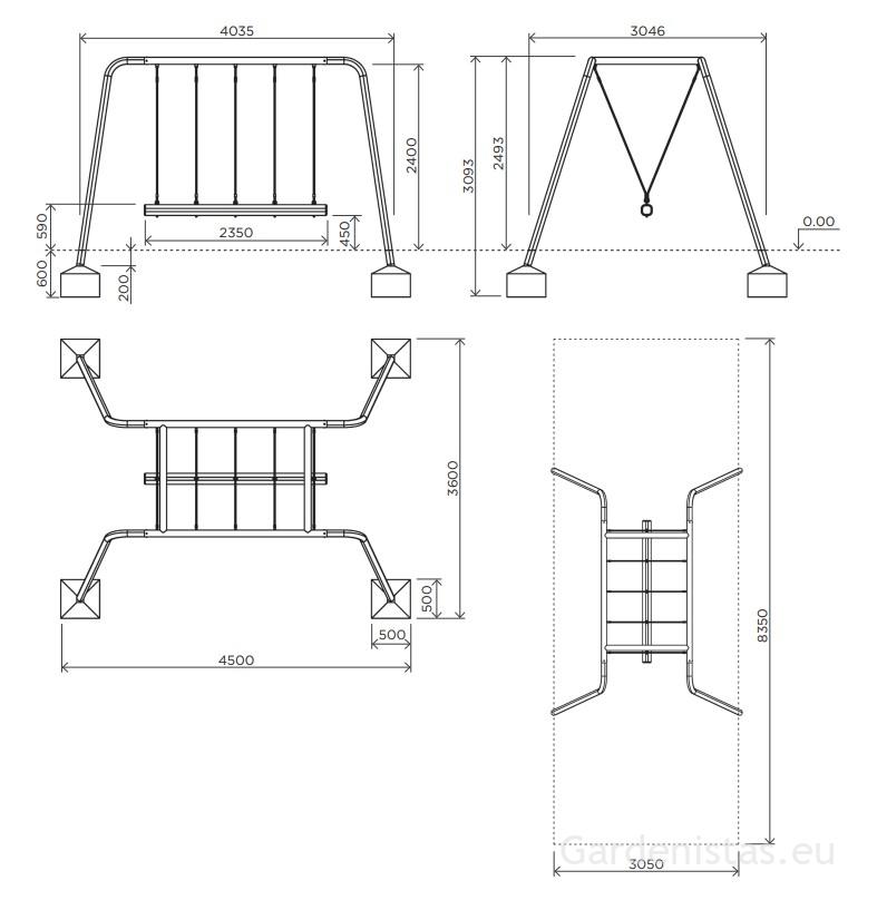 Kiigeraam IGZK00 Kiigeraamid 2 Kiigeraam IGZK00 Kiigeraamid Gardenistas.eu 2