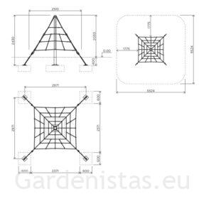 Köispüramiid KPM400 Ronimispüramiidid Gardenistas.eu 2