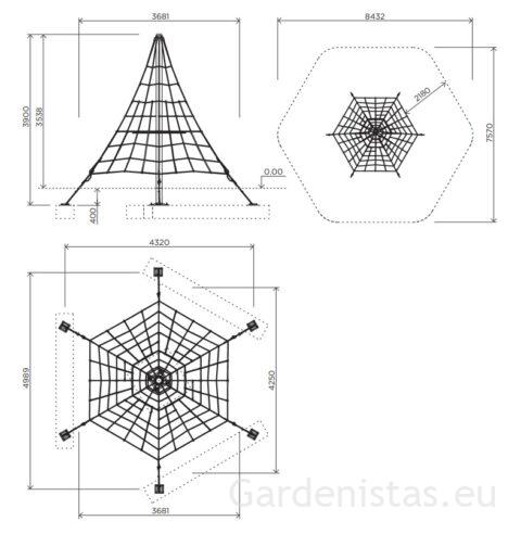 Köispüramiid KPM600 Ronimispüramiidid Gardenistas.eu 4