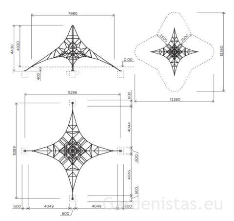Köispüramiid KPM403 Ronimispüramiidid Gardenistas.eu 4