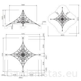 Köispüramiid KPM404 Ronimispüramiidid Gardenistas.eu 2