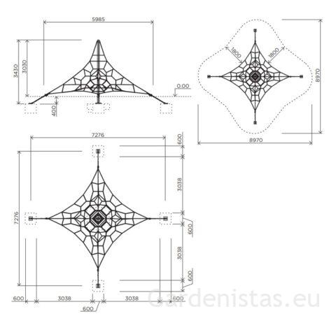 Köispüramiid KPM404 Ronimispüramiidid Gardenistas.eu 4