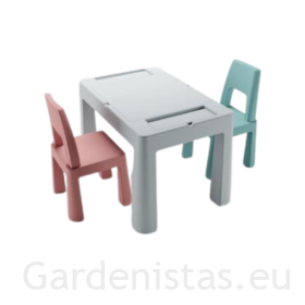 Legolaud + 2 tooli – hall/ roosa/ türkiissinine Lauad Gardenistas.eu