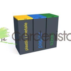 Jäätmeprügikast “Satis III 3x60l” – kaantega Jäätmeprügikastid väliruumi Jäätmeprügikast “Satis III 3x60l” – kaantega Jäätmeprügikastid väliruumi Gardenistas.eu