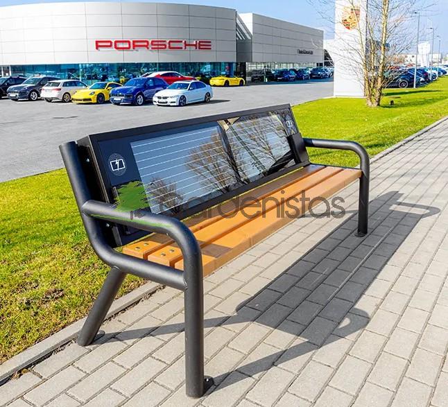 Pargipink “Helios” – päikesepatareiga Terasest pargipingid 2 Pargipink “Helios” – päikesepatareiga Terasest pargipingid Gardenistas.eu 2