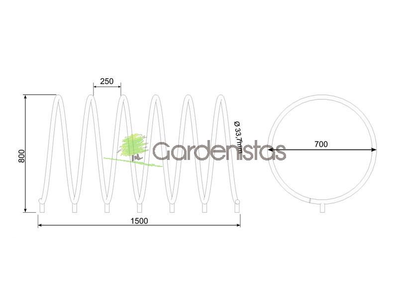 Jalgrattahoidja “Snake” 150 cm Jalgrattahoidjad 6 Jalgrattahoidja “Snake” 150 cm Jalgrattahoidjad Gardenistas.eu 6