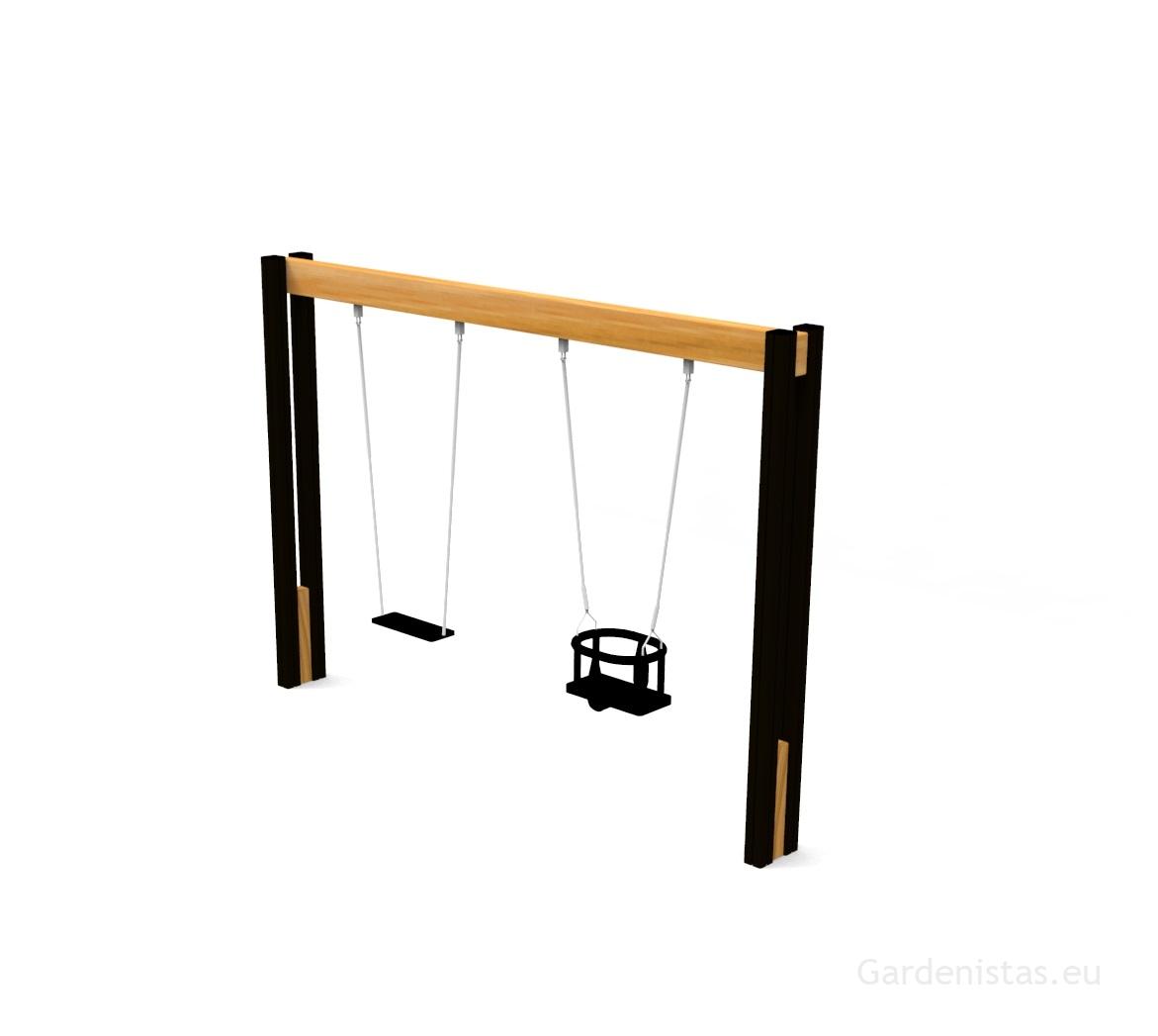 Kiigeraam DOUBLE SWING Kiigeraamid Kiigeraam DOUBLE SWING Kiigeraamid Gardenistas.eu