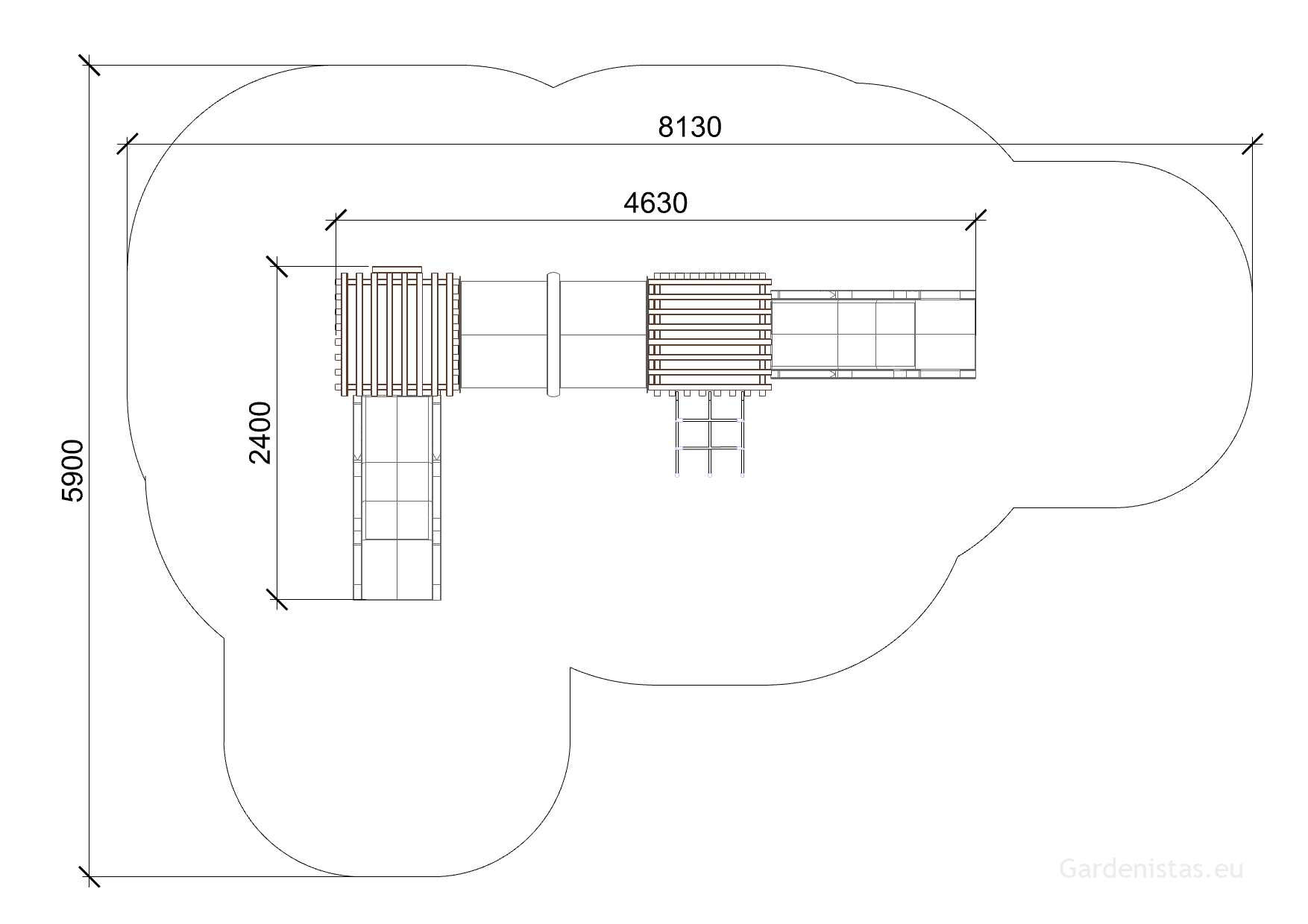 Mänguväljak EVA Mänguväljakud 3-12 a. 2 Mänguväljak EVA Mänguväljakud 3-12 a. Gardenistas.eu 2
