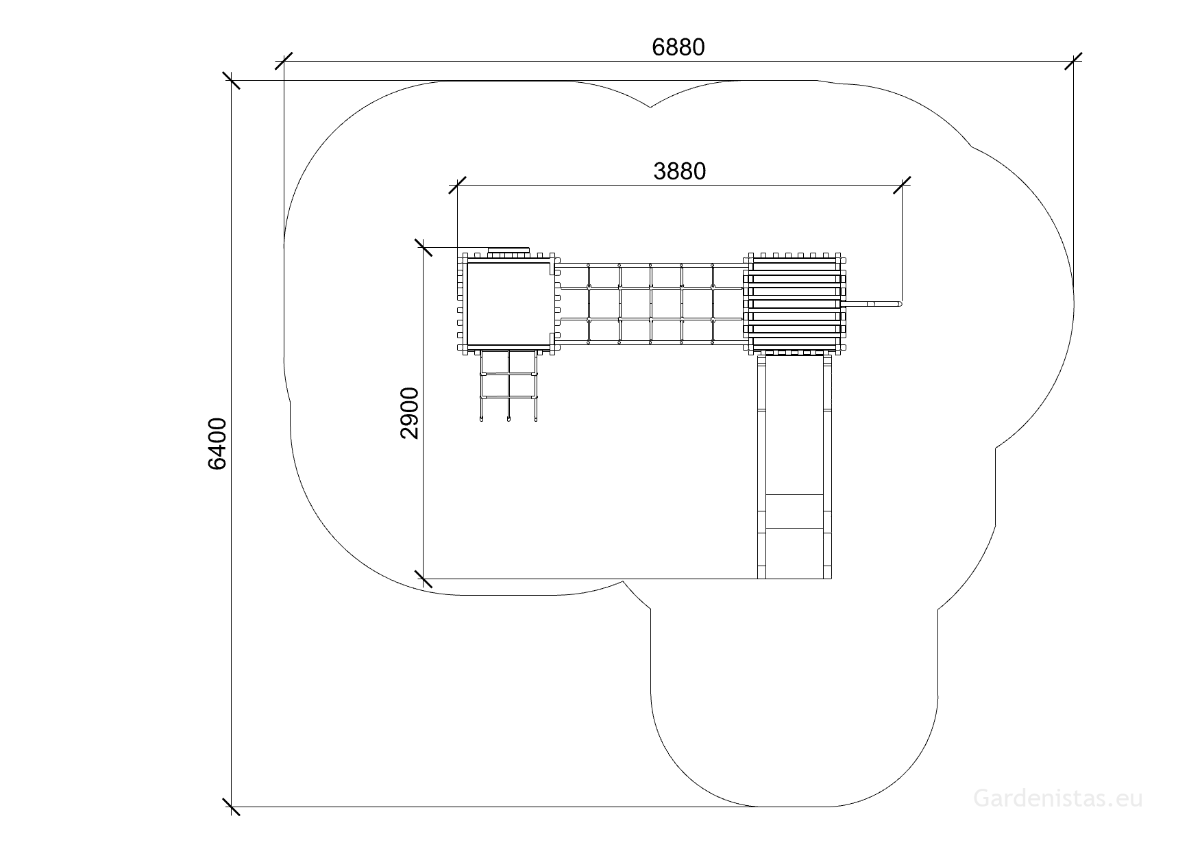 Mänguväljak PEZO Mänguväljakud 3-12 a. 2 Mänguväljak PEZO Mänguväljakud 3-12 a. Gardenistas.eu 2