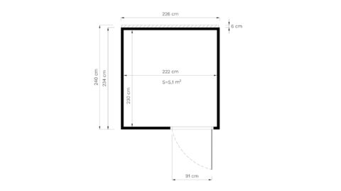 Aiamaja Cubus 2 Office (5.27 m2) Aiamajad Gardenistas.eu 35