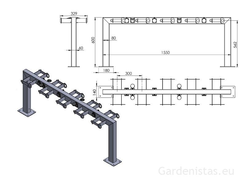 Tõukerattahoidja laadimispesadega Tõukerattahoidjad 2 Tõukerattahoidja laadimispesadega Tõukerattahoidjad Gardenistas.eu 2