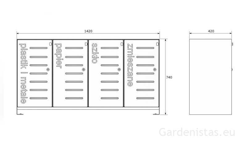 Jäätmeprügikast “Ajax III 4x80l” Jäätmeprügikastid siseruumi 2 Jäätmeprügikast “Ajax III 4x80l” Jäätmeprügikastid siseruumi Gardenistas.eu 2