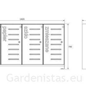 Jäätmeprügikast “Ajax IV 4x80l” Jäätmeprügikastid siseruumi 2 Jäätmeprügikast “Ajax IV 4x80l” Jäätmeprügikastid siseruumi Gardenistas.eu 2