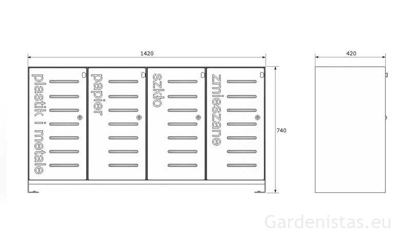 Jäätmeprügikast “Ajax IV 4x80l” Jäätmeprügikastid siseruumi 2 Jäätmeprügikast “Ajax IV 4x80l” Jäätmeprügikastid siseruumi Gardenistas.eu 2