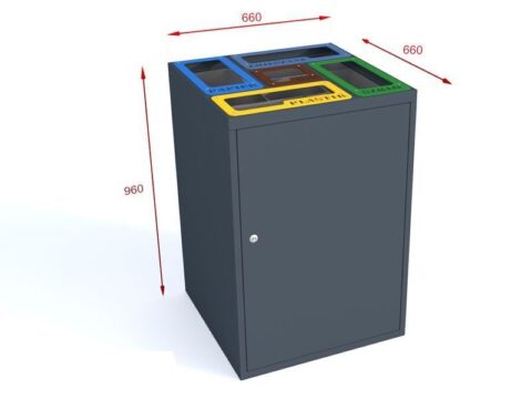 Jäätme prügikast “Kuubik II 4x70l,1x35l” Jäätme prügikastid siseruumi Gardenistas.eu 6