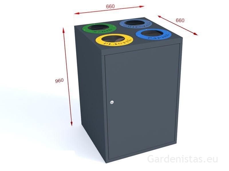 Jäätmeprügikast “Kuubik IV 4x80l” Jäätmeprügikastid siseruumi 3 Jäätmeprügikast “Kuubik IV 4x80l” Jäätmeprügikastid siseruumi Gardenistas.eu 3