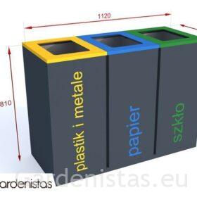 Jäätmeprügikast “Satis III 3x100l” Jäätmeprügikastid siseruumi 2 Jäätmeprügikast “Satis III 3x100l” Jäätmeprügikastid siseruumi Gardenistas.eu 2